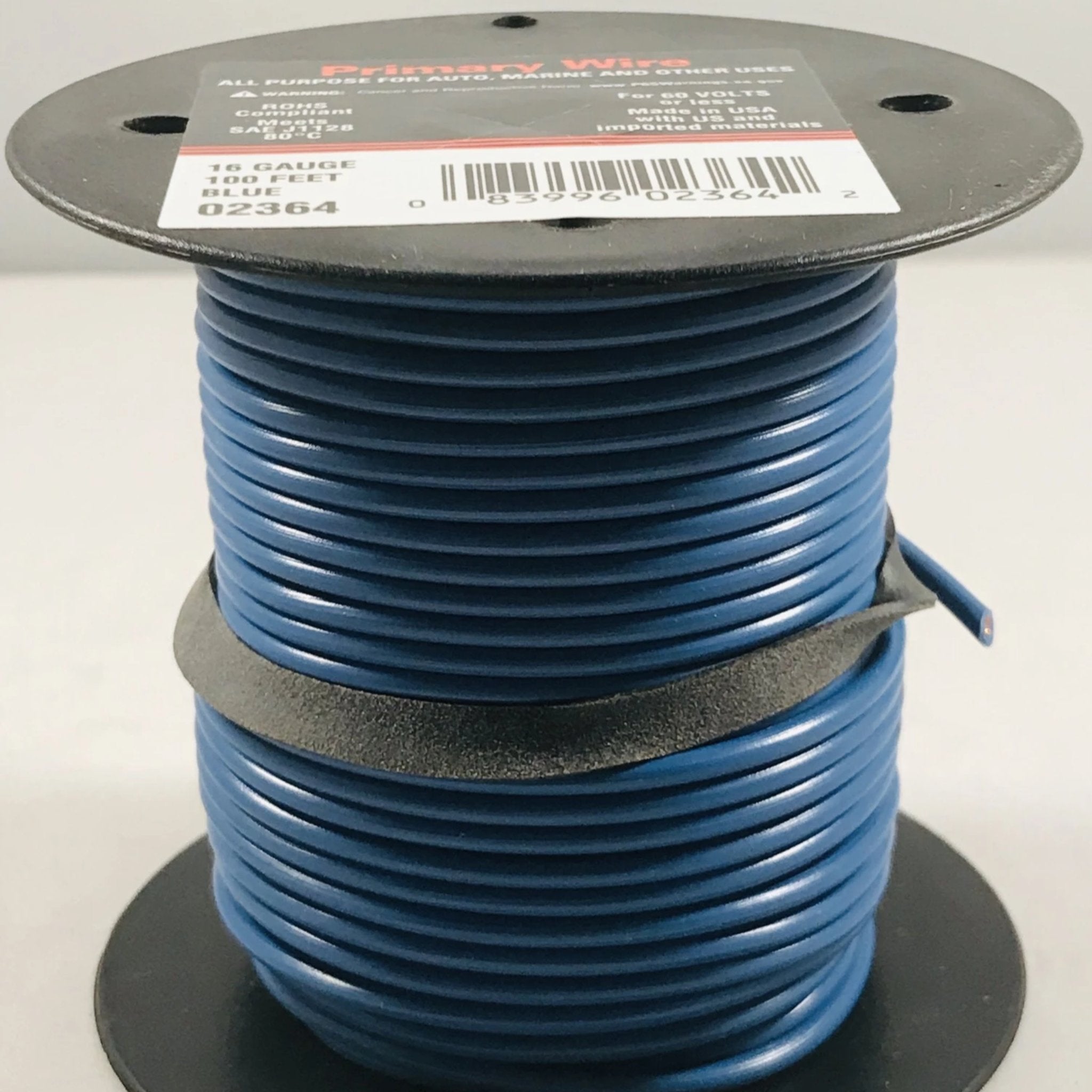 16 GAUGE 100 FEET BLUE PRIMARY WIRE . 02364