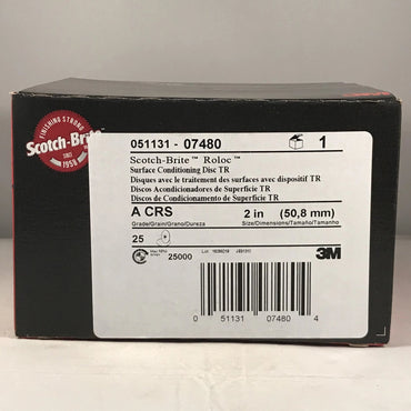 3M 07480 Scotch-Brite Roloc Surface Conditioning Disc 2" (25/box)
