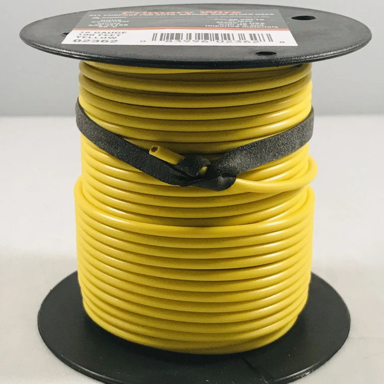 Yellow Zone Wire Rough In 16 gauge 100 feet yellow primary wire. 02362