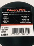 16 GAUGE 100 FEET BLACK PRIMARY WIRE. 02360