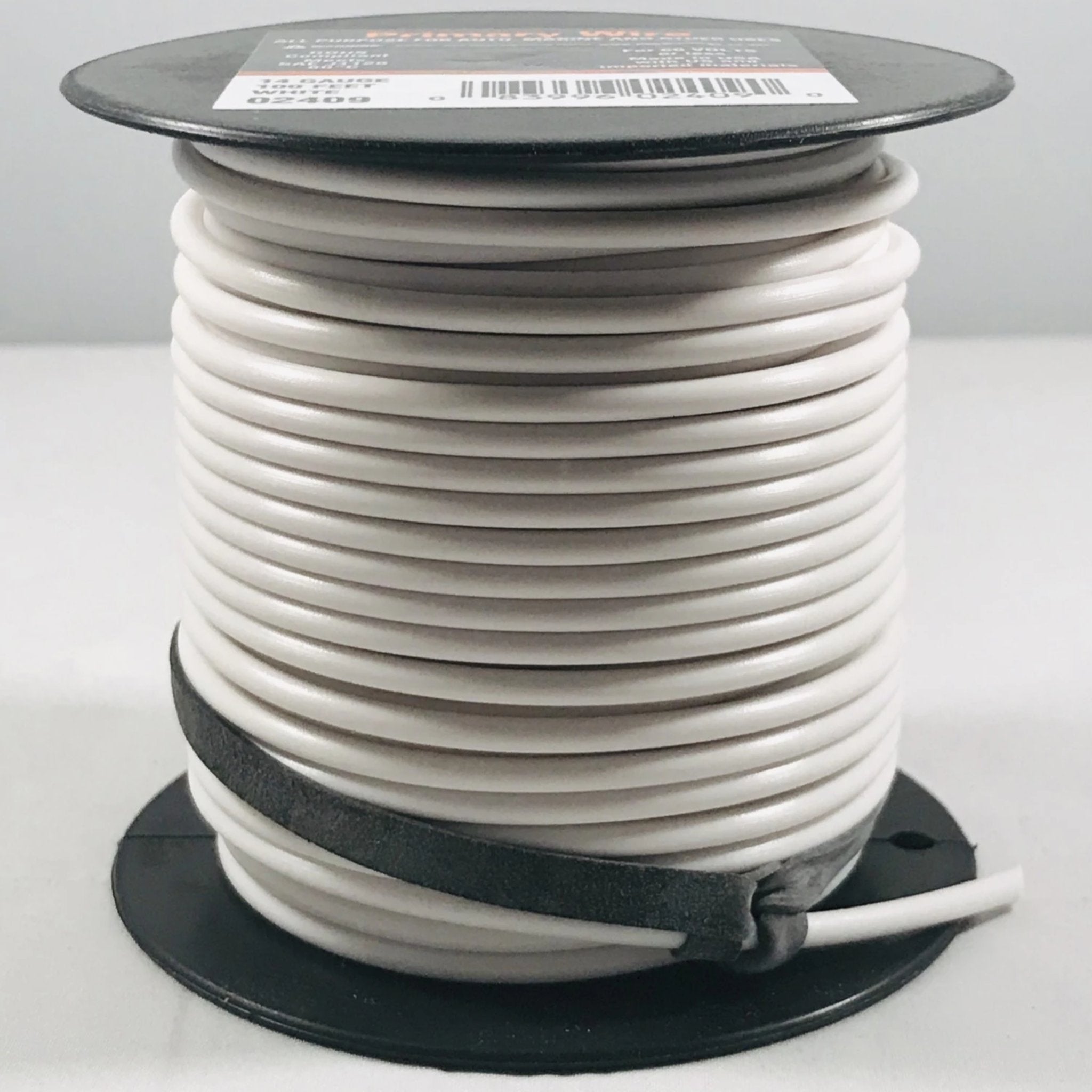 14 GAUGE 100 FEET WHITE PRIMARY WIRE. 02409