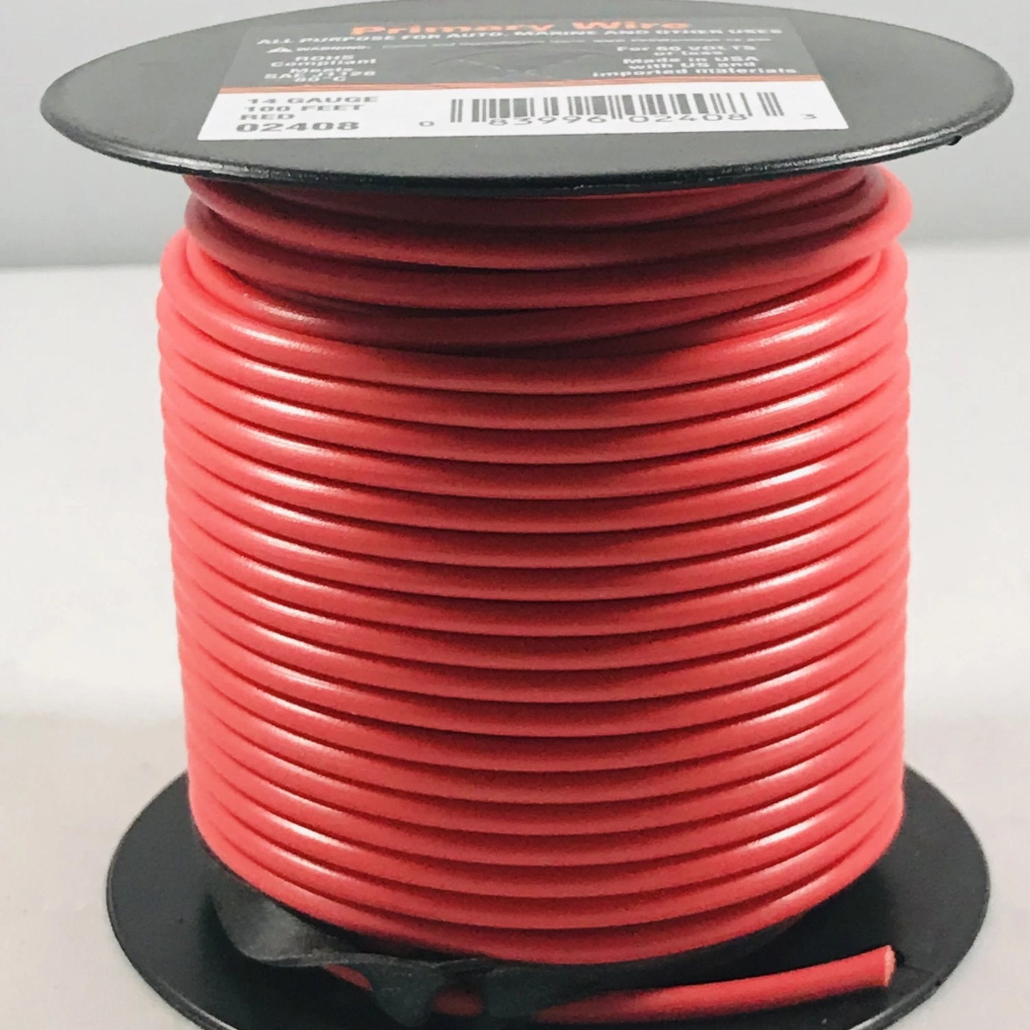 14 GAUGE 100 FEET RED PRIMARY WIRE. 02408