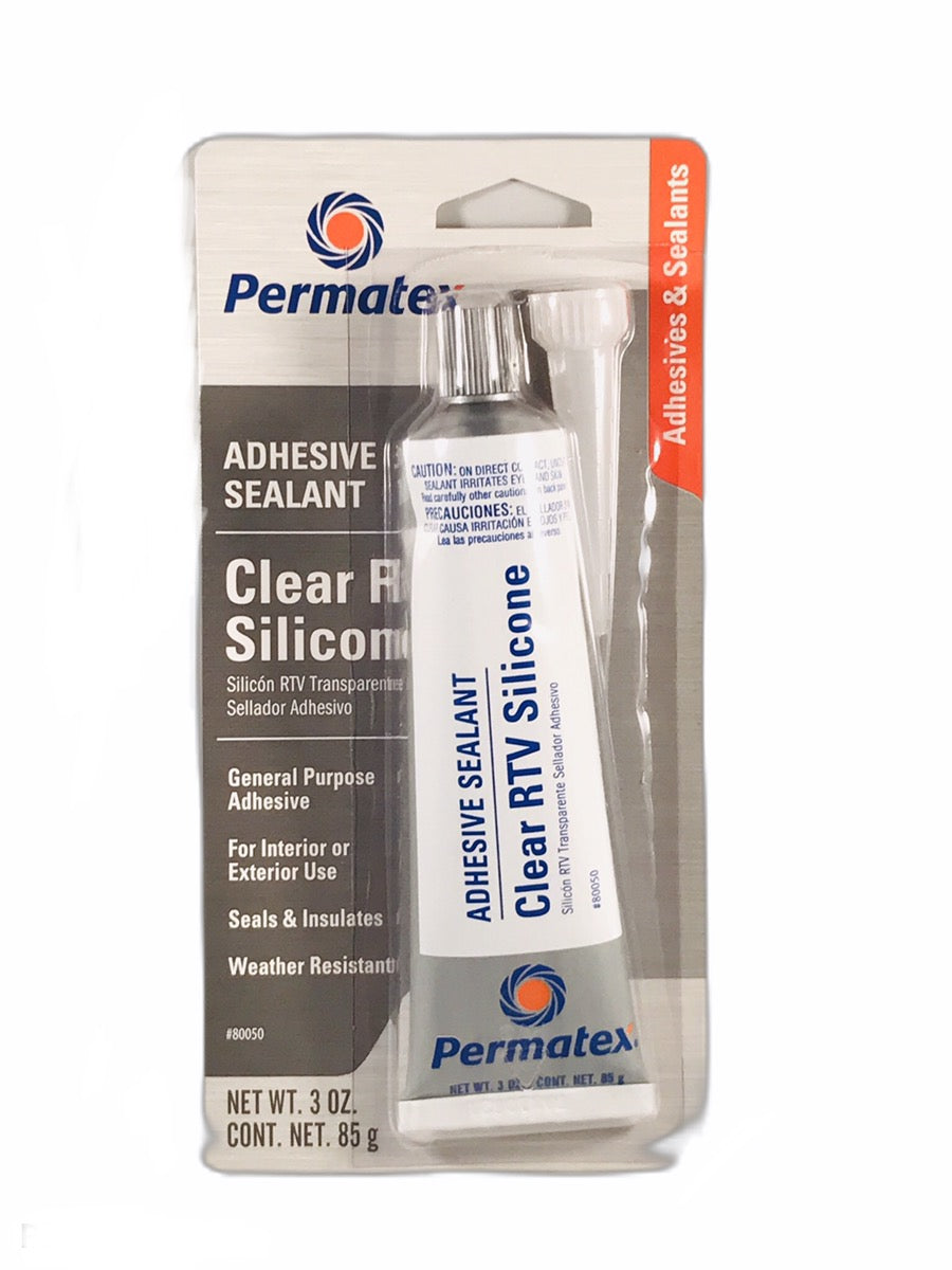 PERMATEX CLEAR RTV SILICONE 3 OZ 80050