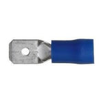BLUE MALE VINYL SLIP-ON SPADE TERMINAL 100/BAG
